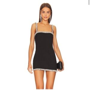 NWT retrofete Regina Dress in Black & Silver